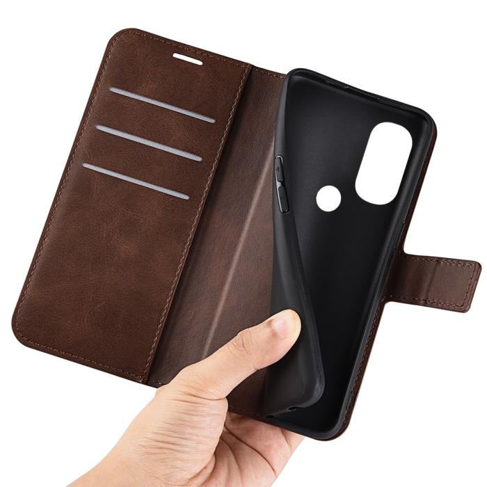 Bild 4, Motorola Moto G71 Fodral Solid Läder Brun