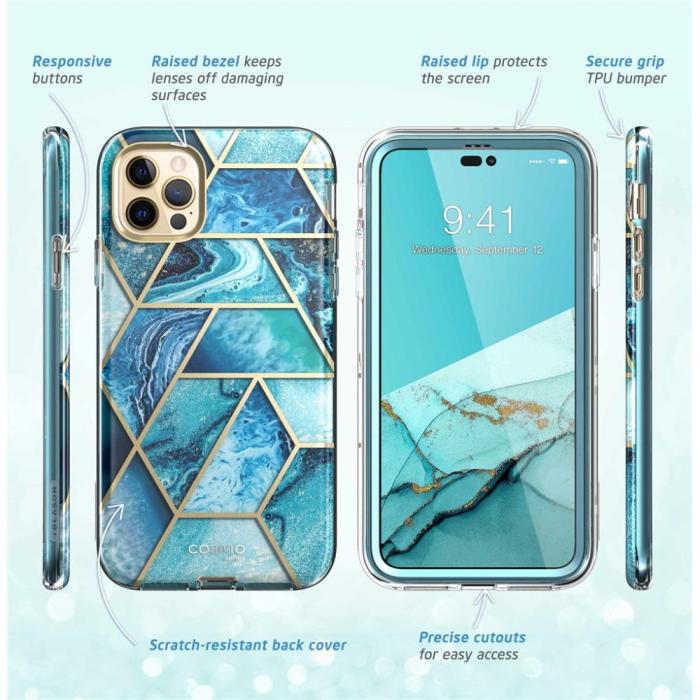 Bild 6, Supcase iPhone 14 Pro Max Skal Cosmo Ocean Blue