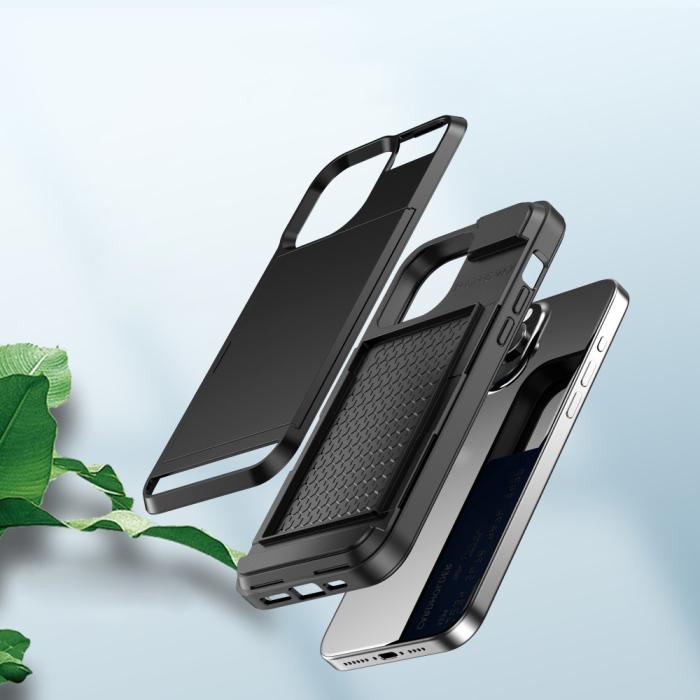 Bild 6, iPhone 15 Plus Skal Hybrid Armor Med Kortfack Ljus Blå