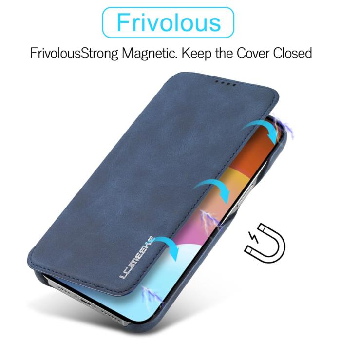 Bild 5, LC.IMEEKE iPhone 15 Plus Fodral Slim Flip Blå
