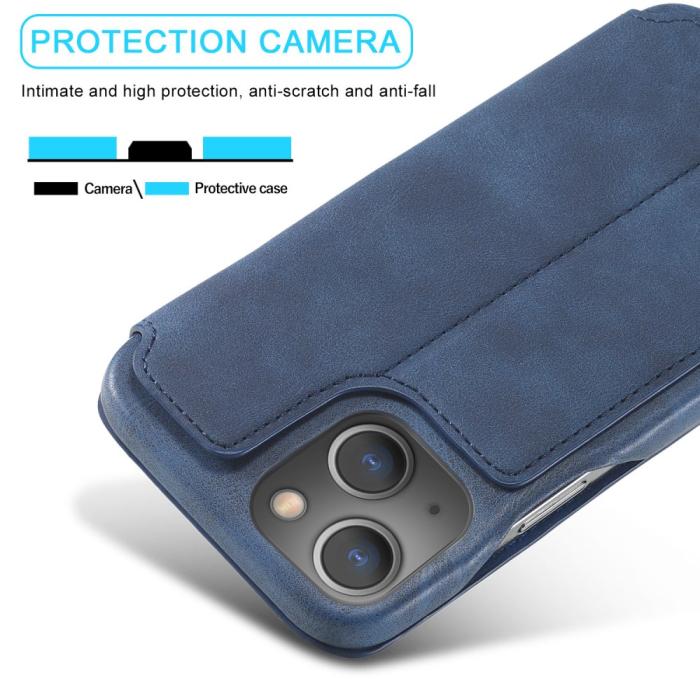Bild 6, LC.IMEEKE iPhone 15 Plus Fodral Slim Flip Blå