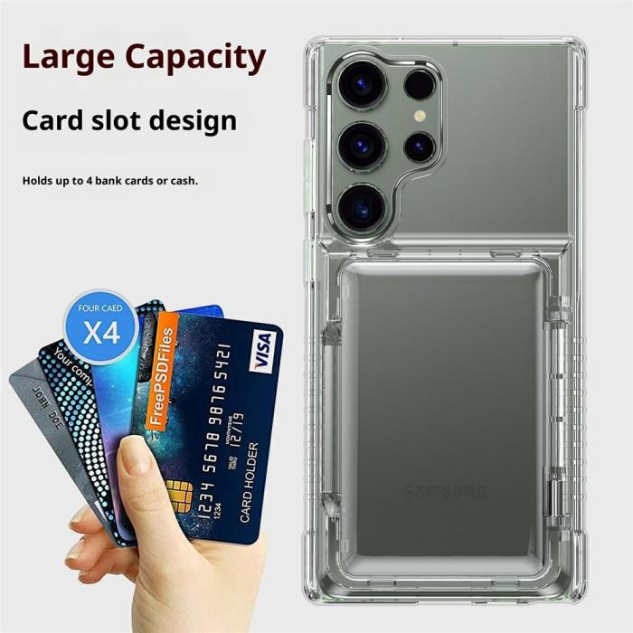 Bild 5, Samsung Galaxy S26 Ultra Skal Kickstand Med Kortfack Transparent