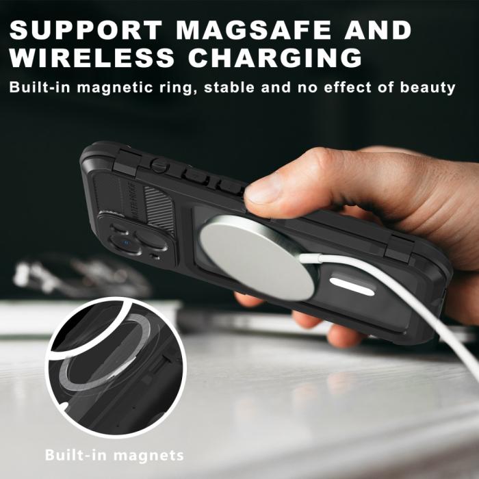 Bild 2, ShellBox iPhone 14 MagSafe IP68 Aluminium Vattentät Skal Svart