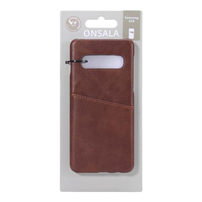 Bild 2, ONSALA Samsung Galaxy S10 Skal Kortfack Brun
