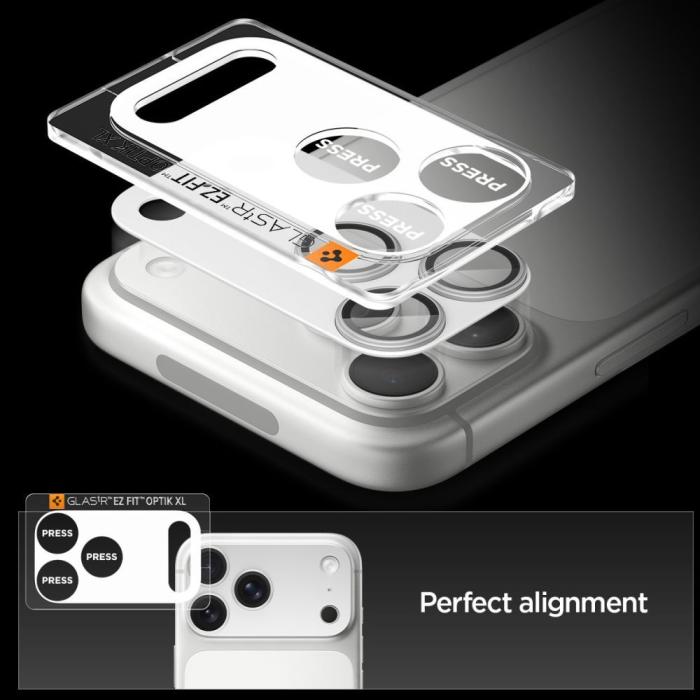 Bild 5, Spigen iPhone 17 Pro Max Linsskydd Optik Pro GLAS.tR 