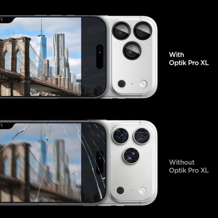 Bild 6, Spigen iPhone 17 Pro Max Linsskydd Optik Pro GLAS.tR 