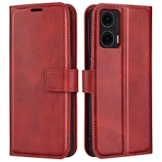 Motorola Moto G35 5G Fodral L&auml;der R&ouml;d