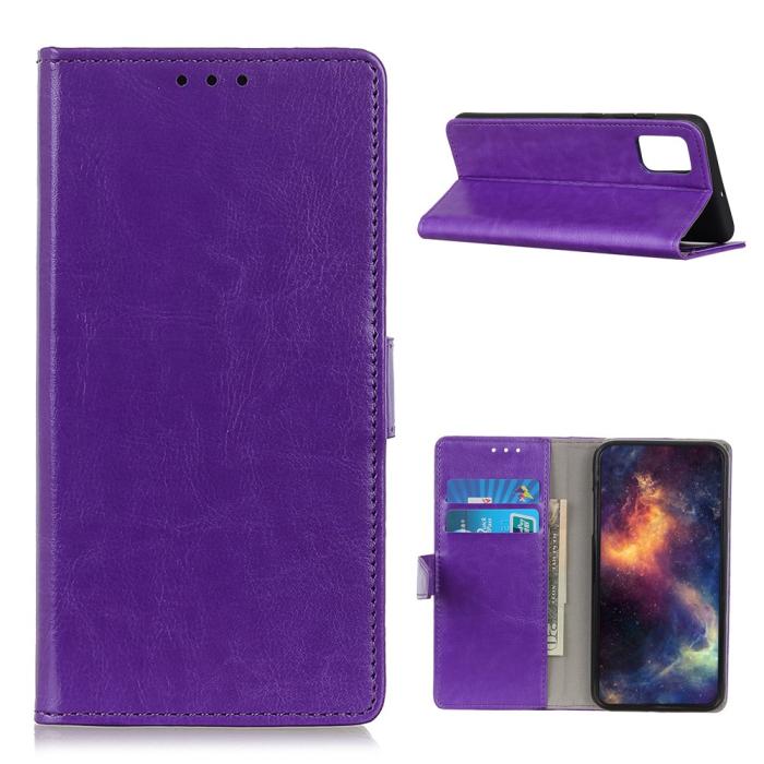 Bild 1, Samsung Galaxy A02s - Crazy Horse Fodral - Lila