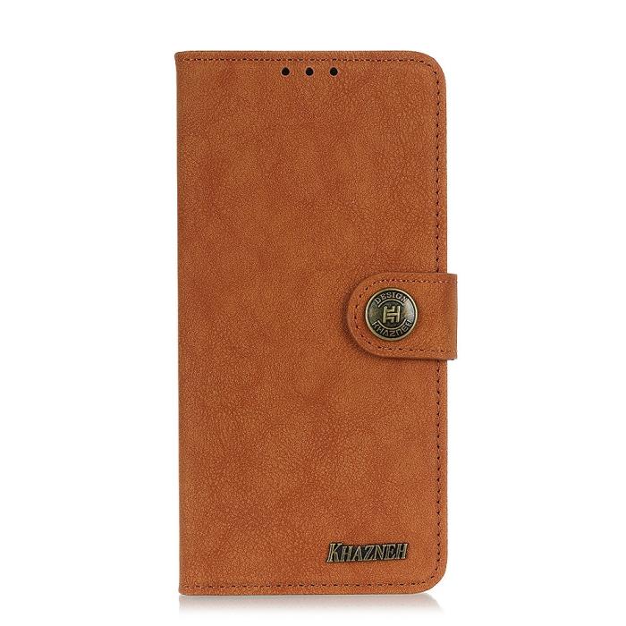 Bild 2, Samsung Galaxy A02s - KHAZNEH Retro Split Läder Fodral - Brun