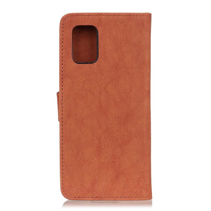 Bild 3, Samsung Galaxy A02s - KHAZNEH Retro Split Läder Fodral - Brun