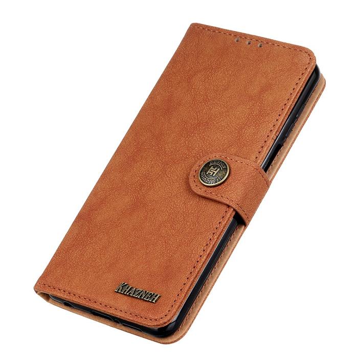 Bild 5, Samsung Galaxy A02s - KHAZNEH Retro Split Läder Fodral - Brun