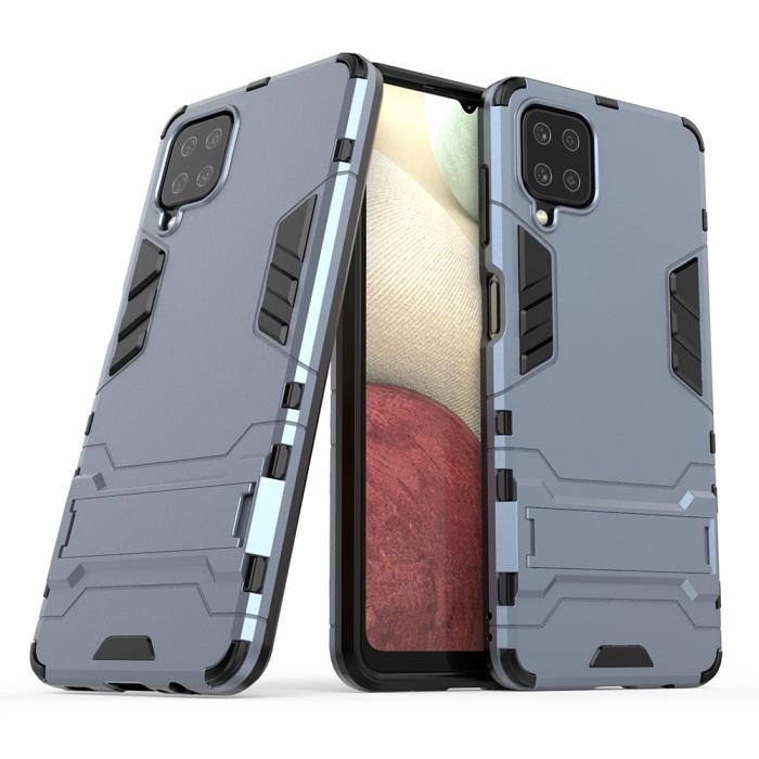 Bild 1, Samsung Galaxy A12 - Hybrid Skal Med Kickstand - Blå