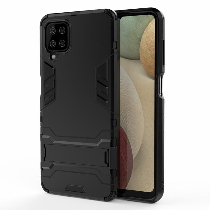 Bild 2, Samsung Galaxy A12 - Hybrid Skal Med Kickstand - Svart