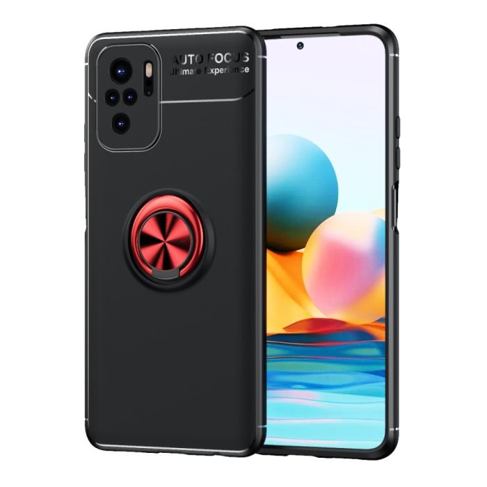 Bild 1, Xiaomi Redmi Note 10S - Ring Skal - Svart/Röd