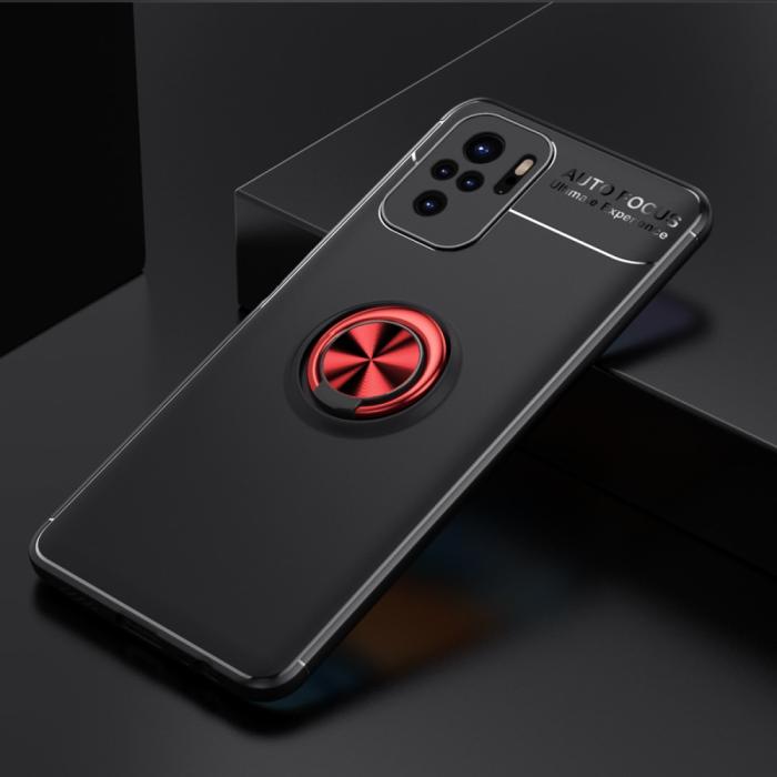 Bild 2, Xiaomi Redmi Note 10S - Ring Skal - Svart/Röd