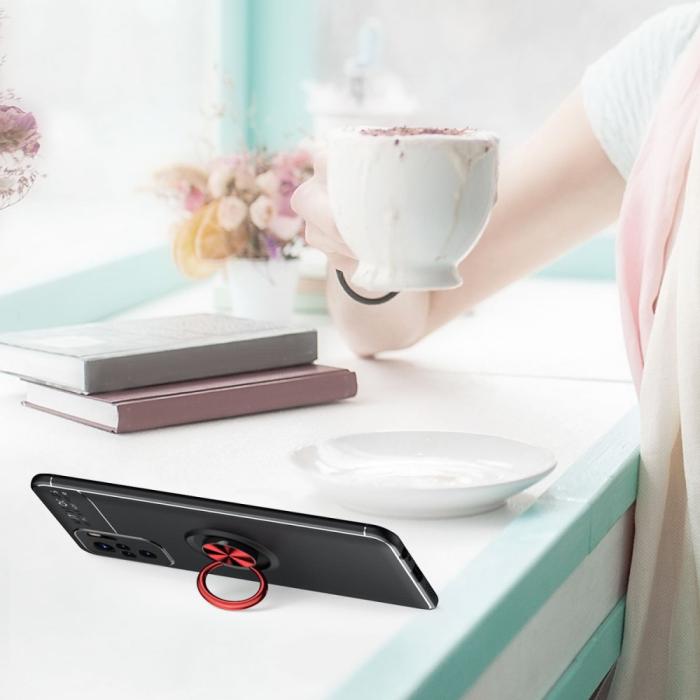 Bild 5, Xiaomi Redmi Note 10S - Ring Skal - Svart/Roséguld