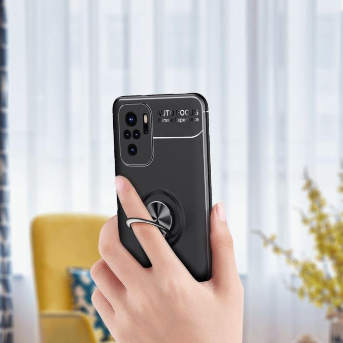 Bild 6, Xiaomi Redmi Note 10S - Ring Skal - Svart/Roséguld