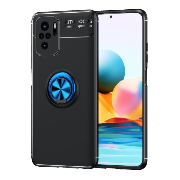 Bild 1, Xiaomi Redmi Note 10S - Ring Skal - Svart/Blå
