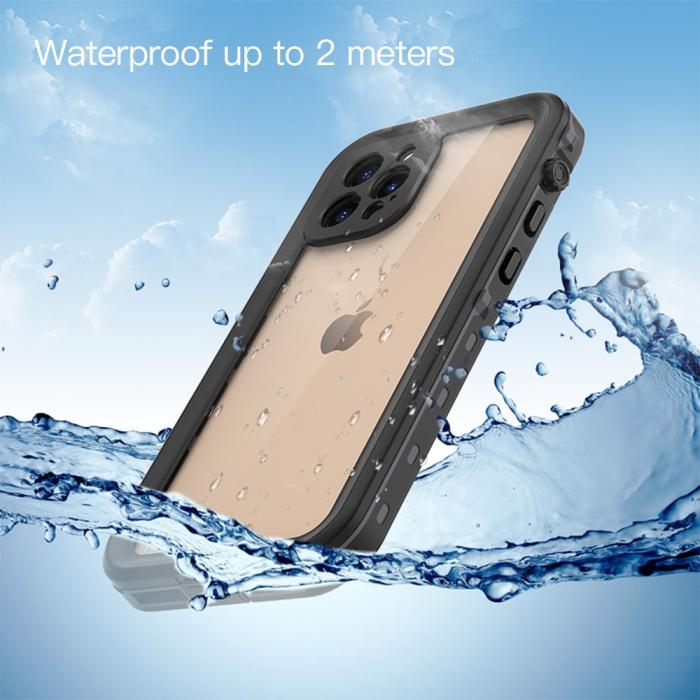 Bild 4, REDPEPPER iPhone 12 Pro Skal 360 Vattentätt IP68 Svart