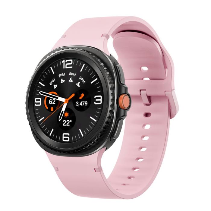 Bild 3, KALEBOL Galaxy Watch 8 46/44/40 mm Armband Silikon Rosa