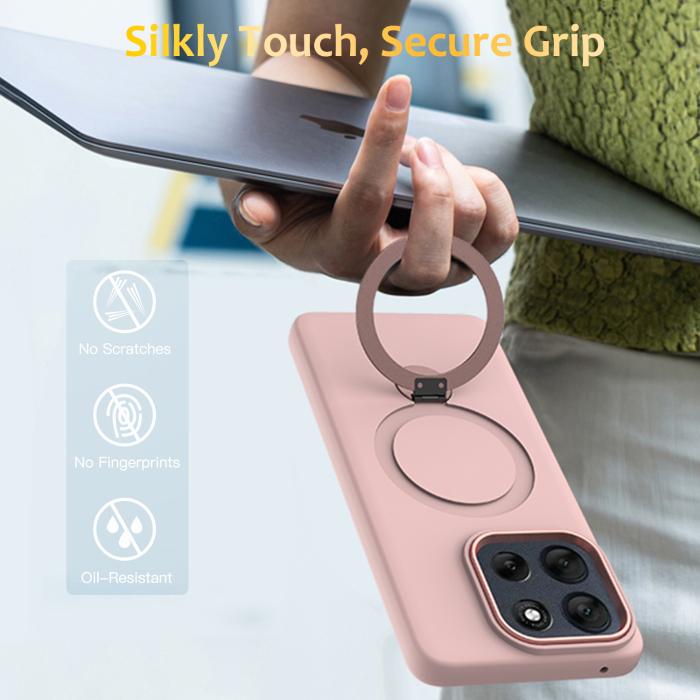 Bild 2, Motorola Edge 60/60 Fusion Skal MagSafe Kickstand Hybrid Rosa