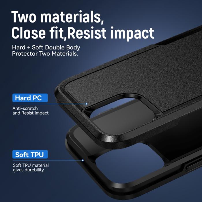 Bild 3, iPhone 15 Skal Hybrid Tough Armor Svart