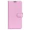 Samsung Galaxy S23 Plus Fodral Litchi Läder Ljus Rosa