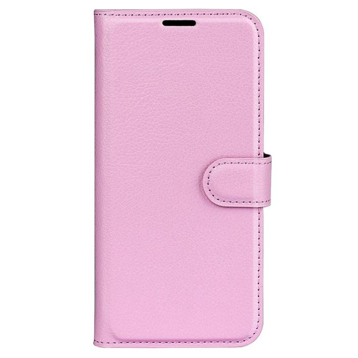 Bild 5, Samsung Galaxy S23 Plus Fodral Litchi Läder Ljus Rosa