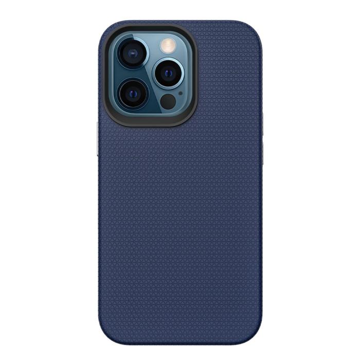 Bild 2, iPhone 13 Pro Skal Hybrid Triangle Textur Blå