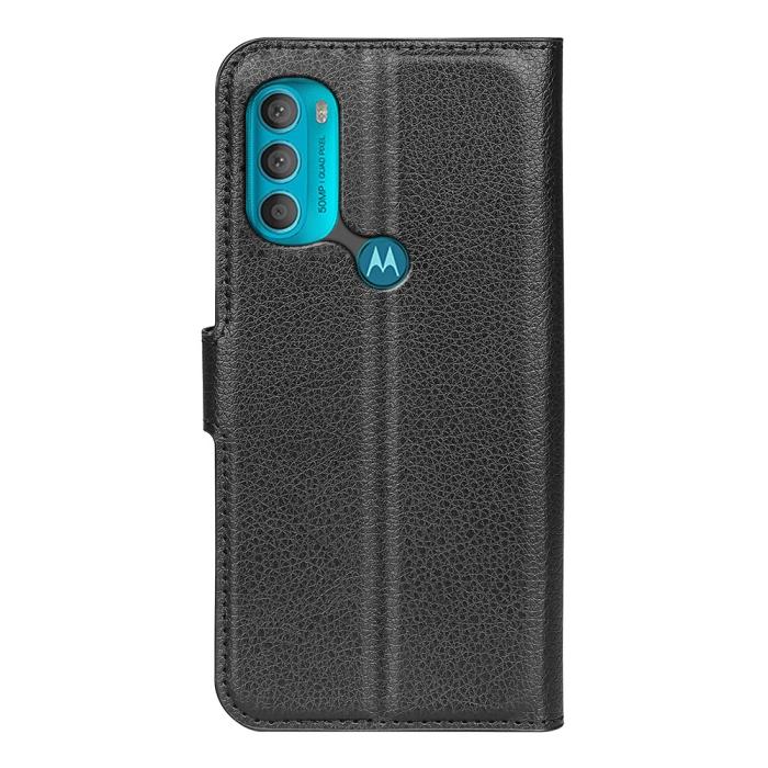 Bild 3, Motorola Moto G71 Fodral Litchi Textur Svart