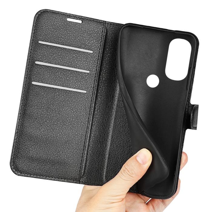 Bild 4, Motorola Moto G71 Fodral Litchi Textur Svart