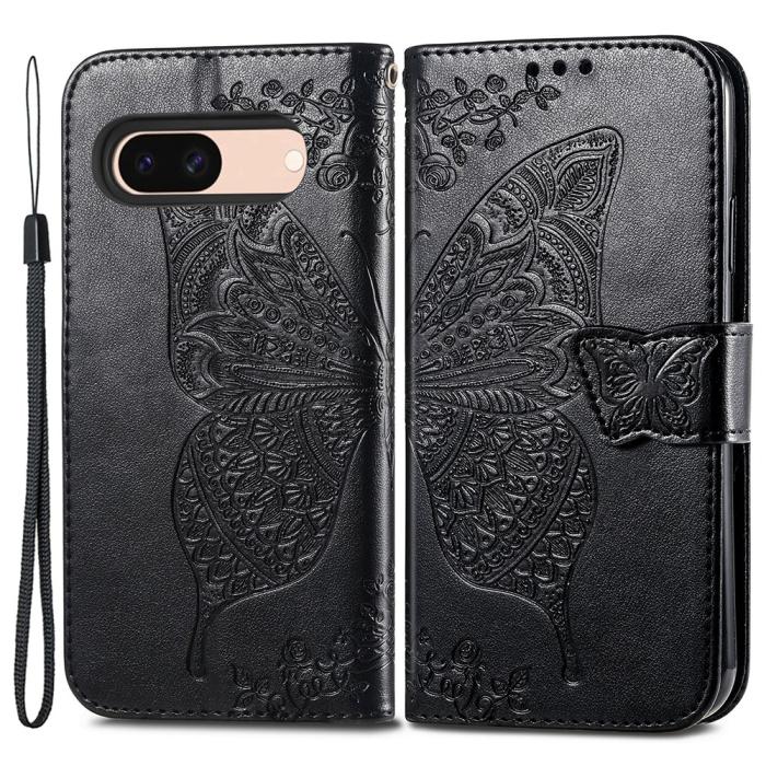 Bild 1, Google Pixel 8A Fodral Butterfly Svart