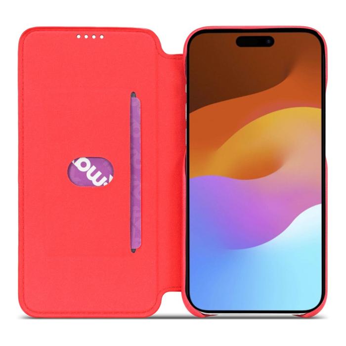 Bild 2, LC.IMEEKE iPhone 15 Plus Fodral Slim Flip Röd