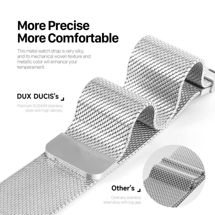Bild 3, DUX DUCIS Apple Watch 42/44/45/49 mm Armband Milanese Pro