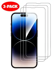 3st H&auml;rdat glas iPhone 14 Pro - Sk&auml;rmskydd Transparent