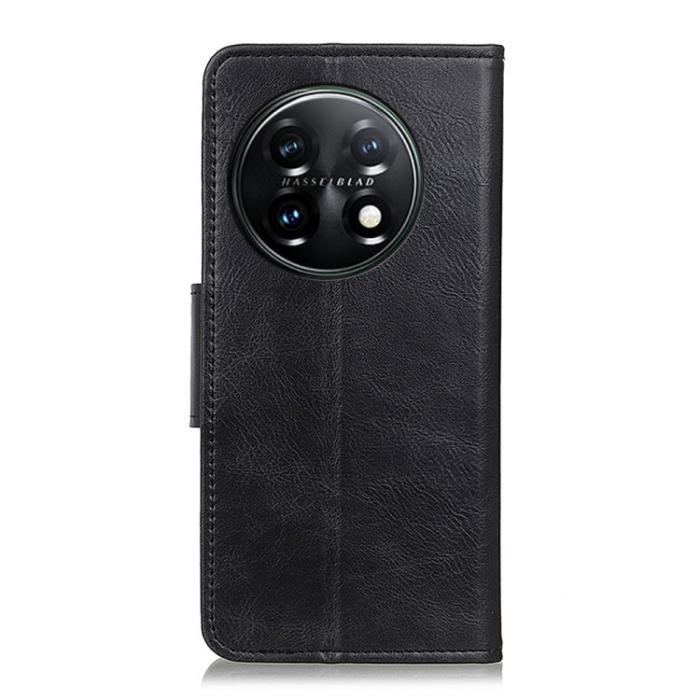Bild 3, OnePlus 11 5G Fodral Crazy Horse Läder Svart