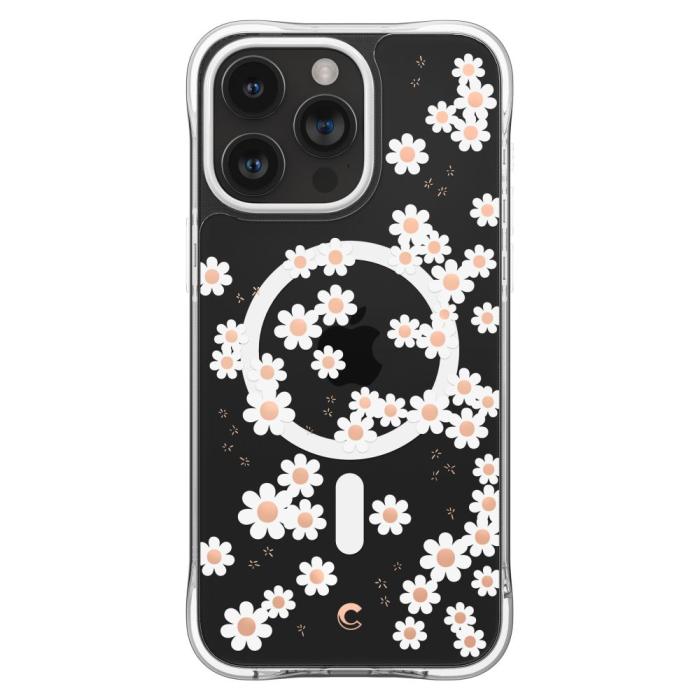 Bild 2, Spigen Cyrill iPhone 15 Pro Skal MagSafe Cecile White Daisy