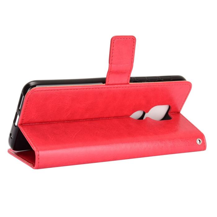 Bild 5, Motorola Moto G9 Play / E7 Plus - Crazy Horse Fodral - Röd