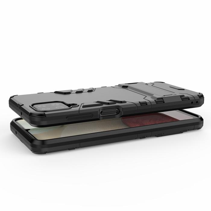 Bild 4, Samsung Galaxy A12 - Hybrid Skal Med Kickstand - Svart