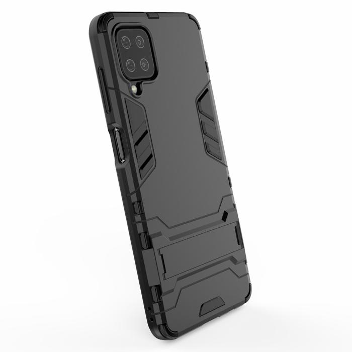 Bild 5, Samsung Galaxy A12 - Hybrid Skal Med Kickstand - Svart