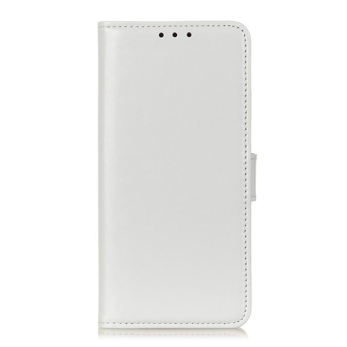 Bild 4, Samsung Galaxy A02s - Crazy Horse Läder Fodral - Vit