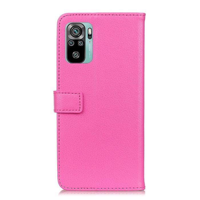 Bild 3, Xiaomi Redmi Note 10S - Litchi Läder Fodral - Rosa