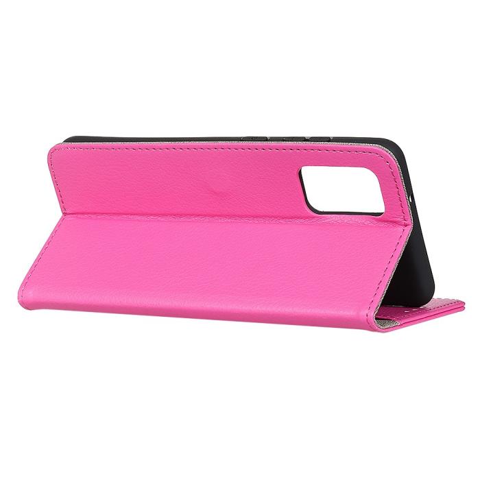 Bild 4, Xiaomi Redmi Note 10S - Litchi Läder Fodral - Rosa