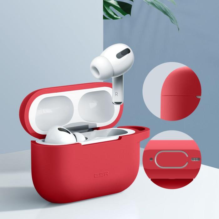 Bild 2, ESR Apple AirPods Pro 1/2 Skal Bounce Röd