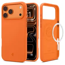 Spigen iPhone 17 Pro Max Skal MagSafe Silicone Fit Cosmic Orange
