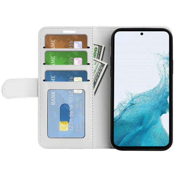 Bild 2, Samsung Galaxy A54 5G Fodral Crazy Horse Läder Vit