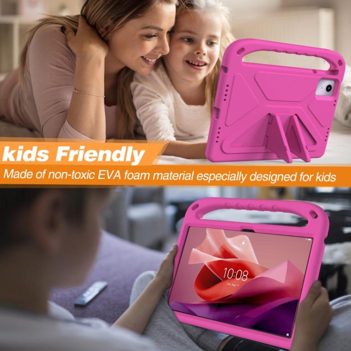 Bild 5, Lenovo Tab M11 Kickstand Skal EVA För Barn Rosa