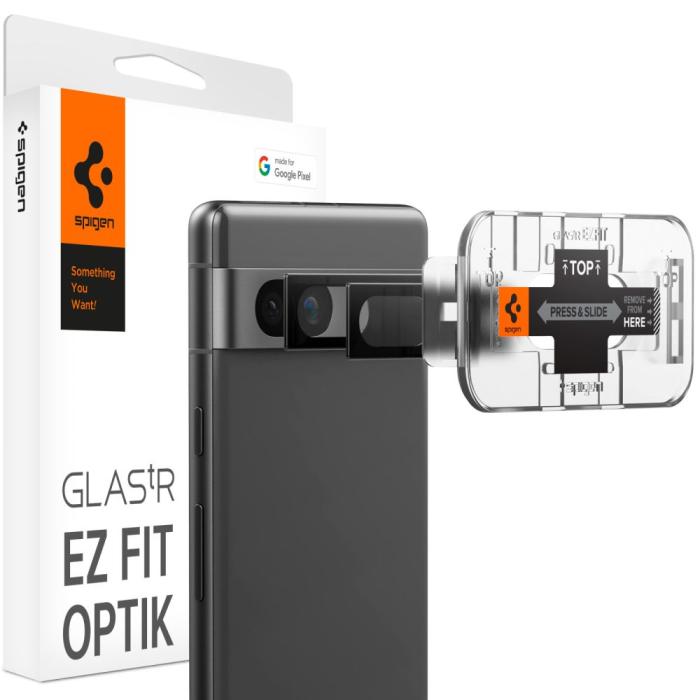 Bild 1, Spigen Google Pixel 7A 2-PACK Linsskydd Optik.tR 