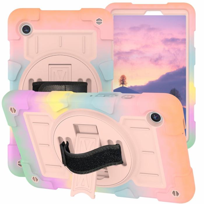 Bild 2, Samsung Galaxy Tab A9 Skal Solid360 Rainbow