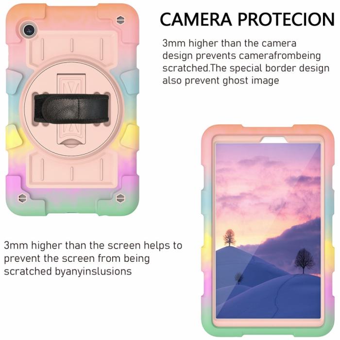 Bild 3, Samsung Galaxy Tab A9 Skal Solid360 Rainbow